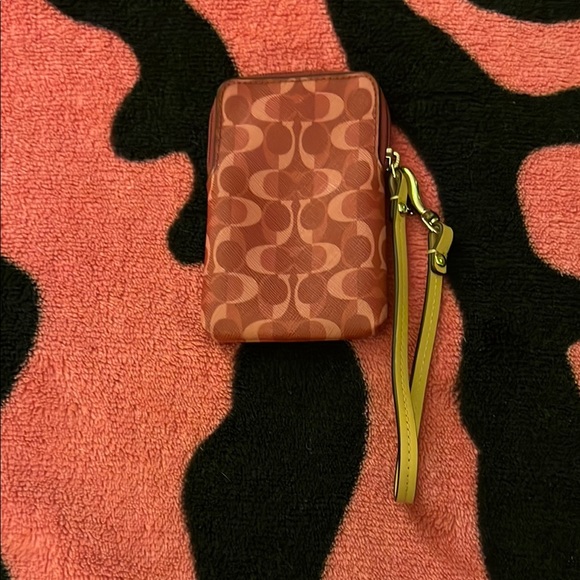 Coach Pink Wristlet Pouch - Picture 2 of 2